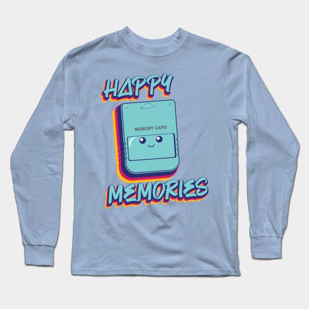 Happy Memory Card Long Sleeve T-Shirt by wookiemike